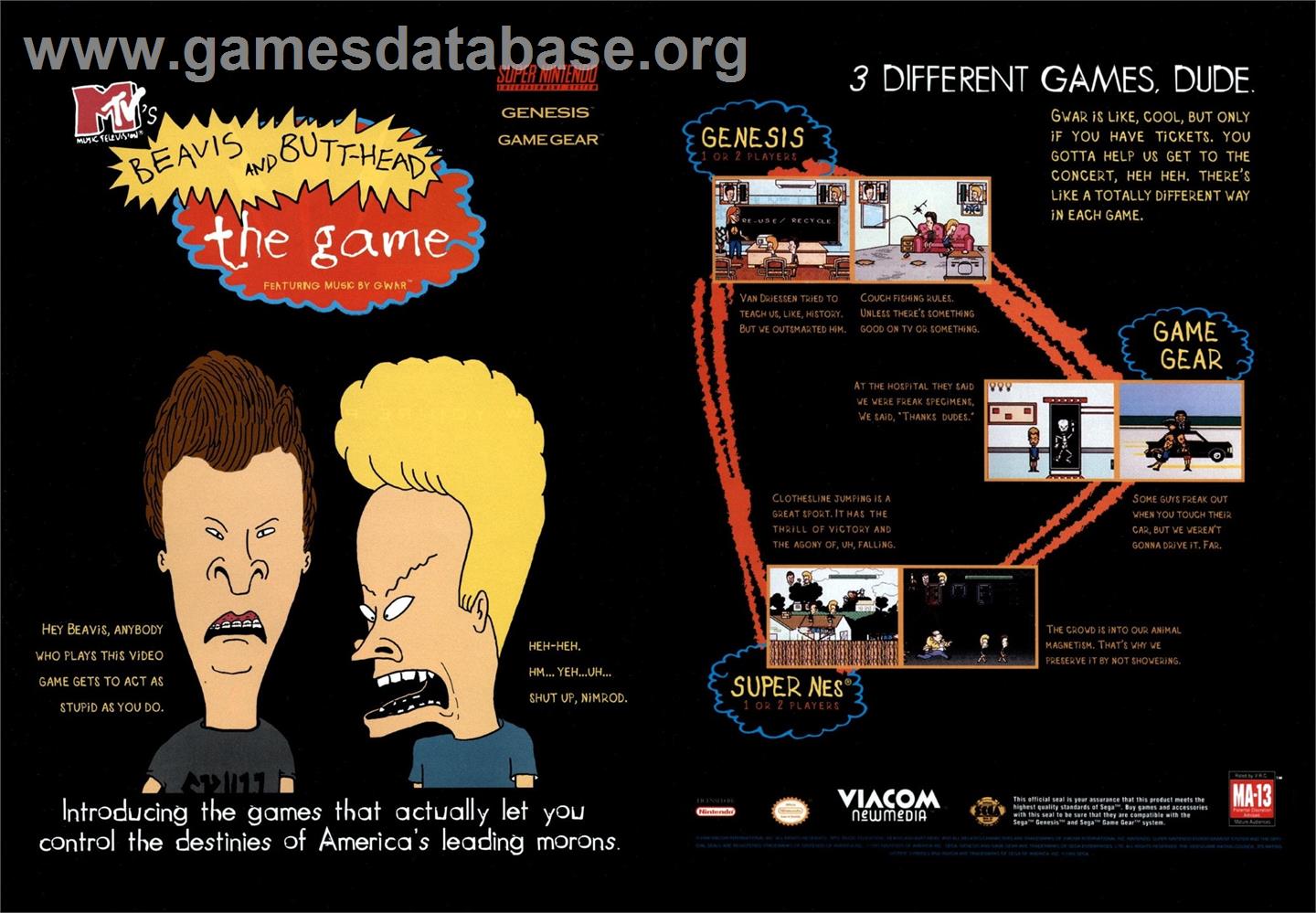 Beavis And Butt-head - Nintendo SNES - Artwork - Advert